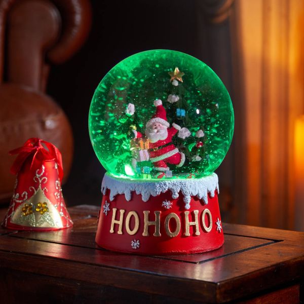 Snow Globe Musical Santa 12cm